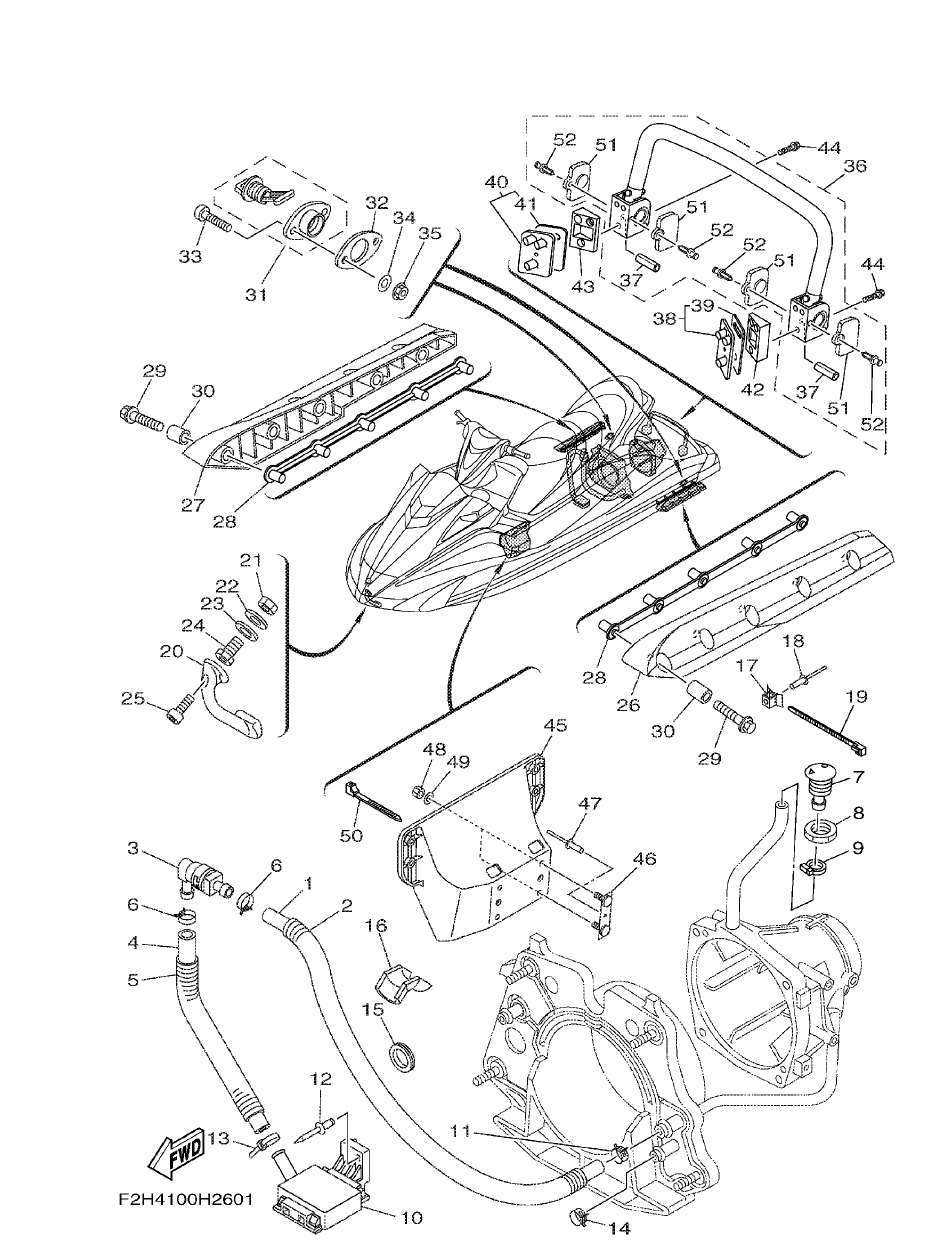 Yamaha FY1800-1HF2H300EA(1)_DE HULL & DECK parts diagram